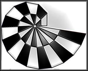 Black and White Theodorus Spiral